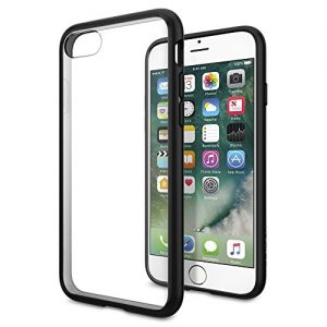 iPhone 7 Case, Spigen® [Ultra Hybrid] AIR CUSHION [Black] Clear back panel + TPU bumper for iPhone 7 (2016) - (042CS20446)