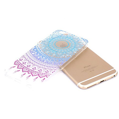 iPhone 6S Case,3H iPhone 6/6S Case HD Pattern Elastic Translucent Silicone Shock-Absorption Soft Gel TPU Bumper Back Cover Skin Protective Case for iPhone 6/6S 4.7 Inch(Blue Purple Tribal Mandala) iPhone 6S Case,3H iPhone 6/6S Case HD Pattern Elastic Translucent Silicone Shock-Absorption Soft Gel TPU Bumper Back Cover Skin Protective Case for iPhone 6/6S 4.7 Inch(Blue Purple Tribal Mandala)