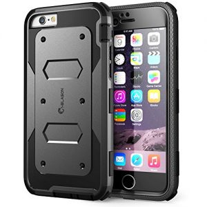 Apple iPhone 6 / 6s 4.7 inch Case, i-Blason Armorbox Dual Layer Hybrid Full-body Protective Case with Built-in Screen Protector / Impact Resistant Bumpers (Black)