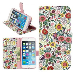 iPhone 6S Wallet Case, Dimaka Floral Pattern Flower Wallet Case, with Flip Stand Card Slots Cash Compartment, Premium PU Leather with Strap Hole for iPhone 6/6S 4.7" Bush Flower iPhone 6S Wallet Case, Dimaka Floral Pattern Flower Wallet Case, with Flip Stand Card Slots Cash Compartment, Premium PU Leather with Strap Hole for iPhone 6/6S 4.7" Bush Flower