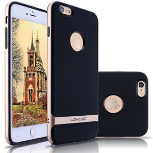 iPhone 6s Case, LOHASIC [TPU+ PC] Hybrid Dual-Layer [Metal Plating] Shock-Absorption & Anti-Scratch Back Cover Case for Apple iPhone 6S (2015) & iPhone 6 (2014)-4.7" Gold