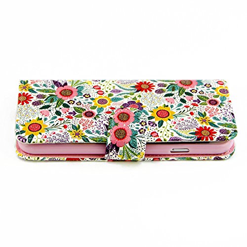 iPhone 6S Wallet Case, Dimaka Floral Pattern Flower Wallet Case, with Flip Stand Card Slots Cash Compartment, Premium PU Leather with Strap Hole for iPhone 6/6S 4.7" Bush Flower iPhone 6S Wallet Case, Dimaka Floral Pattern Flower Wallet Case, with Flip Stand Card Slots Cash Compartment, Premium PU Leather with Strap Hole for iPhone 6/6S 4.7" Bush Flower