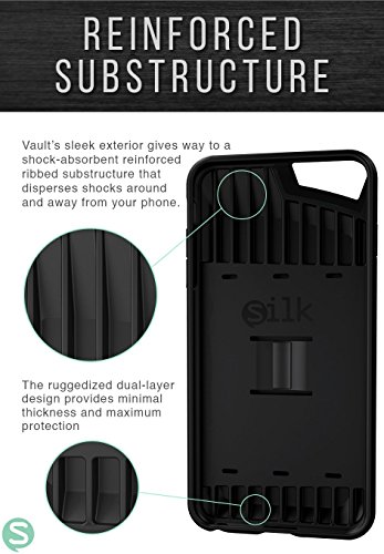 iPhone 6/6S Wallet Case - Vault Slim Wallet for iPhone 6/6S (4.7") by Silk - Ultra Slim Protective Wallet Cover (Midnight Black) iPhone 6/6S Wallet Case - Vault Slim Wallet for iPhone 6/6S (4.7") by Silk - Ultra Slim Protective Wallet Cover (Midnight Black)