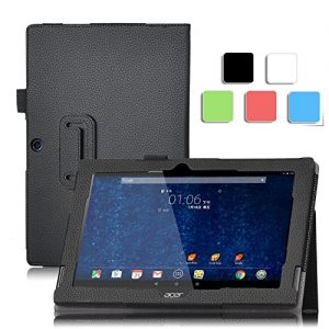 Acer Iconia Tab 10 A3-A30 10.1-Inch Case - IVSO Slim-Book Stand Cover Case for Acer Iconia Tab 10 A3-A30 Tablet (Black)