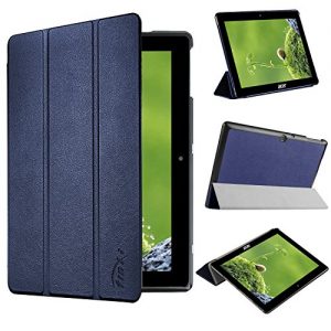 tinxi® Artificial PU leather protective case bag cover etui for Acer Iconia Tab 10 (A3-A30) 10.1 inches (25.65 cm) Tablet pc dark blue