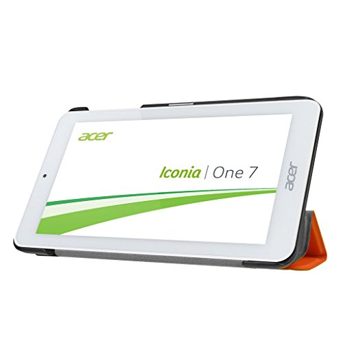 Acer Iconia B1-770 Slim Shell Case,Mama Mouth Ultra Slim Lightweight 3-folding PU Leather Standing Cover For 7" Acer Iconia B1-770 Android Tablet,Orange Acer Iconia B1-770 Slim Shell Case,Mama Mouth Ultra Slim Lightweight 3-folding PU Leather Standing Cover For 7" Acer Iconia B1-770 Android Tablet,Orange