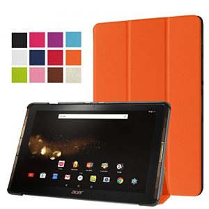 Acer Iconia Tab 10 A3-A40 Case, Pasonomi® Ultra Slim Lightweight PU Leather Folio Case Stand Cover for Acer Iconia Tab 10 A3-A40 10.1" Android Tablet (Orange)