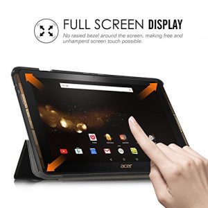 Acer Iconia Tab 10 A3-A40 Case - IVSO Slim Smart Cover Case for Acer Iconia Tab 10 A3-A40 10.1-inch Tablet (Black)