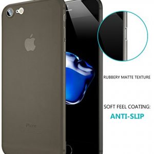 iPhone 7 Case, TOZO® [0.35mm] Ultra-Thin [ Perfect Fit ] World's Thinnest Hard Protect Case Back Cover Bumper [ Semi-transparent ] Lightweight for iPhone 7 4.7 inch [Matte black]