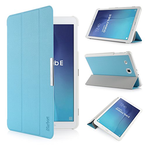 iHarbort® Samsung Galaxy Tab E 9.6 Case - Ultra Slim Lightweight shell Holder Stand Leather Case for Samsung Galaxy Tab E 9.6 Inch T560 T565 (galaxy Tab E 9.6, Light Blue) iHarbort® Samsung Galaxy Tab E 9.6 Case - Ultra Slim Lightweight shell Holder Stand Leather Case for Samsung Galaxy Tab E 9.6 Inch T560 T565 (galaxy Tab E 9.6, Light Blue)