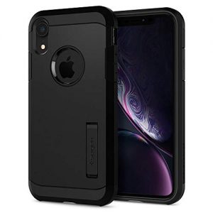 Spigen [Tough Armor] iPhone Xr Case 6.1 inch with Reinforced Kickstand and Heavy Duty Protection and Air Cushion Technology for iPhone Xr (2018) 6.1 inch – Black