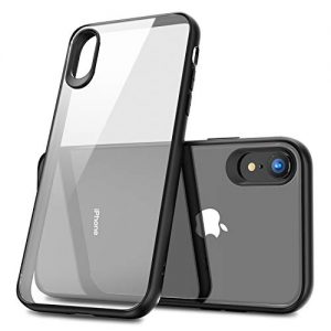 TOZO for iPhone XR Case 6.1 Inch (2018) Hybrid Soft Grip Matte Finish Clear Back Panel Ultra-Thin [Slim Thin Fit] Shock Absorption Cover for iPhone XR with [Black Edge]