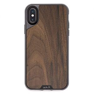 Mous Protective iPhone X/XS Case – Real Walnut Wood – Screen Protector Inc.
