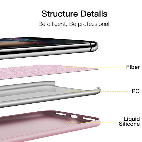 ProBien Case for iPhone X/iPhone XS, Liquid Silicone Full Protective Cover with Free Tempered Screen Protector Shockproof Shell for New 2018 iPhone X/iPhone XS (5.8″)-Sand Pink ProBien Case for iPhone X/iPhone XS, Liquid Silicone Full Protective Cover with Free Tempered Screen Protector Shockproof Shell for New 2018 iPhone X/iPhone XS (5.8″)-Sand Pink